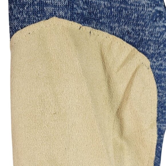 Lara Fashion Tunic Top Blue Small Medium Elbow Patches Long Sleeve Cowl Neck - Picture 7 of 8